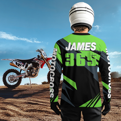 ATV Racing Jersey Green Custom ATV Riding Shirt for Kid Adult Quad Bike ATV Jersey MX116