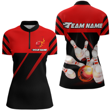Load image into Gallery viewer, Red Bowling Shirt Custom Bowling Jersey for Men Women Bowling Polo&amp;1/4 Zip Shirts MBL51