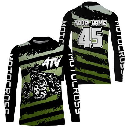 Custom ATV Motocross Jersey UPF30+ Quad Bike Shirt Men Kid ATV MX Racing Off-Road MX27