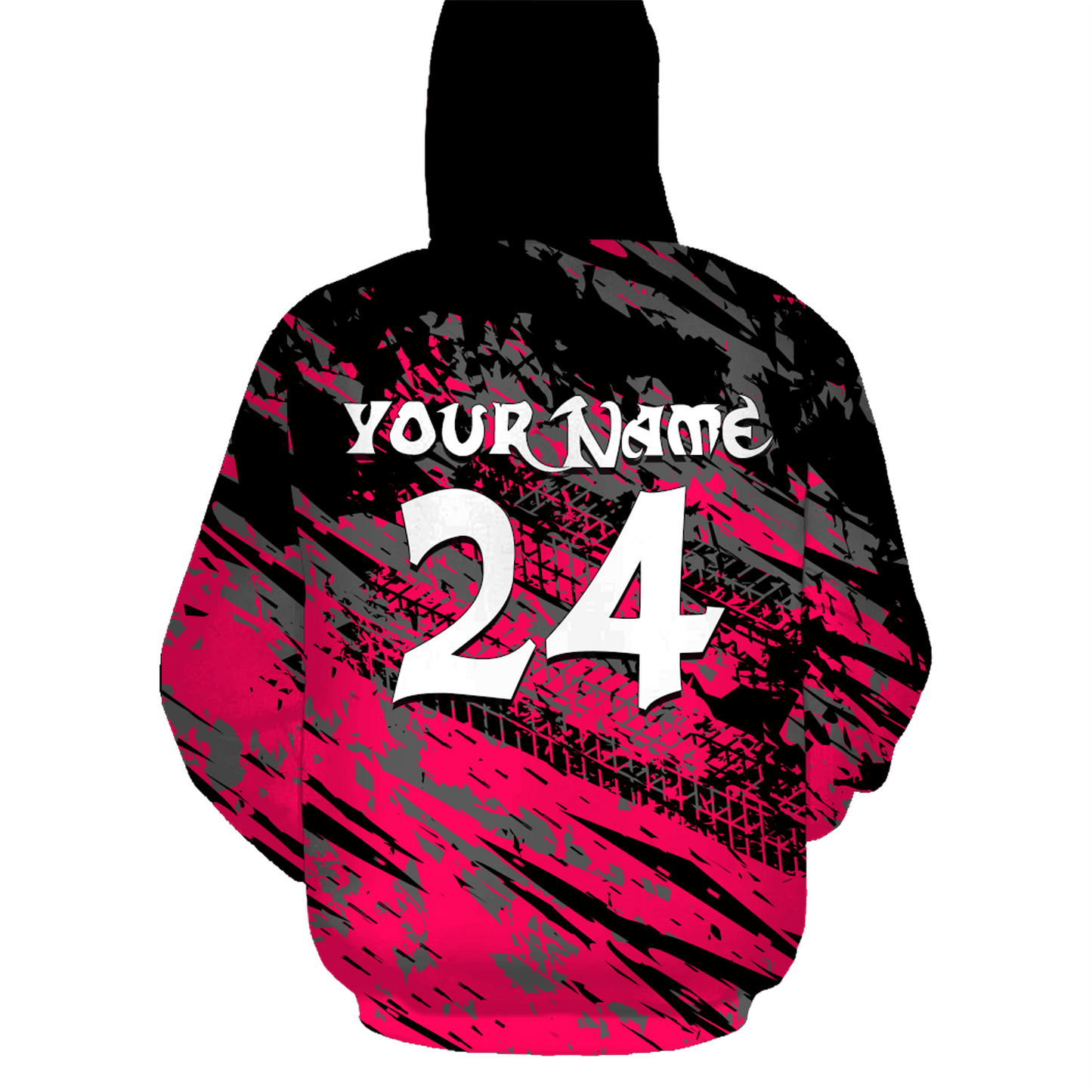 Custom Motocross Hoodie Personalized Pink Dirt Bike Racing Hoodie Men Women MH119