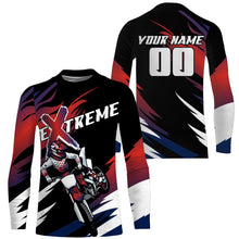 Load image into Gallery viewer, Motocross Jersey Red Upf30+ Men Women Kid Dirt Bike Shirt Extreme Racing Jersey Off-road XM42