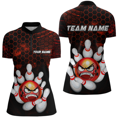 Angry Pin Red Bowling Shirts Custom Bowling Jersey for Men Women and Team MBL69