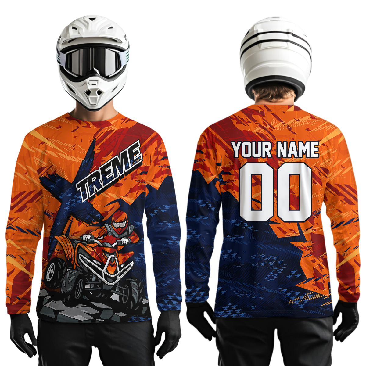 Orange ATV Racing Jersey Custom ATV Motocross Shirt Kid Women Men ATV Jersey MX131