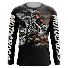 Load image into Gallery viewer, American Flag Motocross Jersey UPF30+ Youth Women Men Kid Dirt Bike Shirt Patriotic Racing Jersey XM71