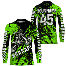 Load image into Gallery viewer, Motocross Racing Jersey Green Upf30+ Dirt Bike Shirt Men Women Kid Off-Road Shirt XM87
