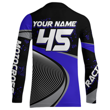 Load image into Gallery viewer, Motocross Racing Jersey Blue Upf30+ Dirt Bike Shirt Off-Road MX Racing Jersey XM296