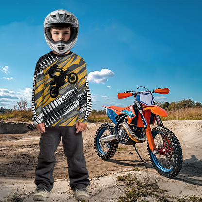 Custom Motocross Racing Jersey Orange Dirt Bike Jersey for Men Kid Women Biker XM389