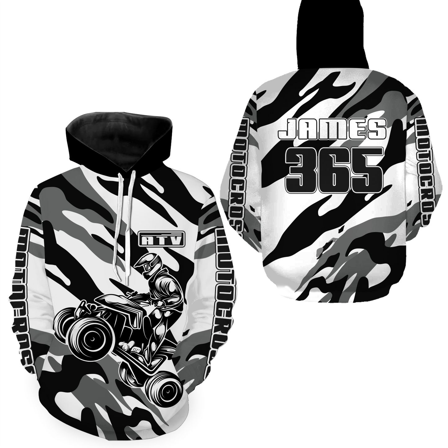 Custom ATV Motocross Hoodie for Men Women Quad Bike Shirt ATV Racing Hoodie MHATV10