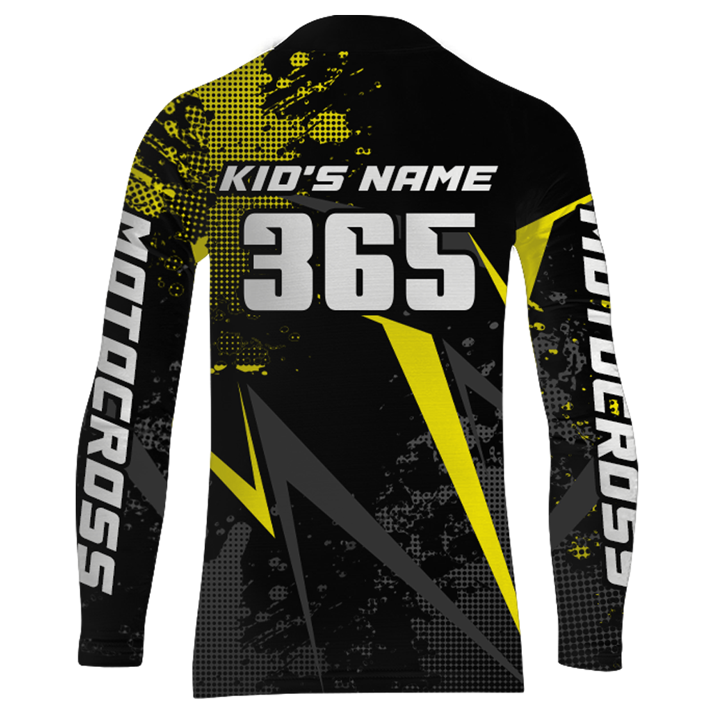 Motocross Racing Jersey Men Women Kid Upf30+ Dirt Bike Shirt Youth Adult Off-Road Yellow XM275