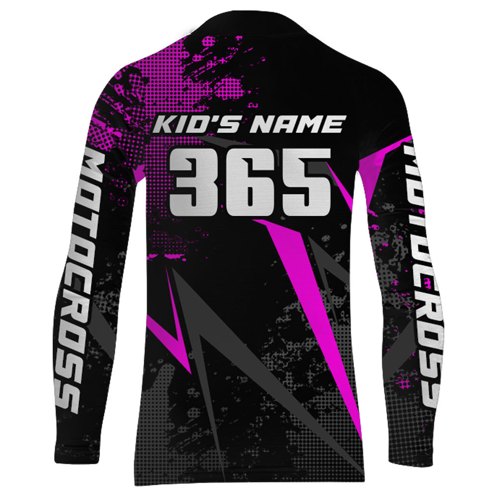 Motocross Racing Jersey Men Women Kid Upf30+ Dirt Bike Shirt Youth Adult Off-Road Purple XM275