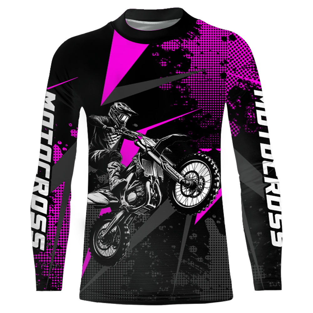 Motocross Racing Jersey Men Women Kid Upf30+ Dirt Bike Shirt Youth Adult Off-Road Purple XM275