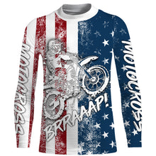 Load image into Gallery viewer, Motocross American Flag Racing Jersey UPF30+ Dirt Bike Shirt Youth Men Women Brap Motorcycle XM101