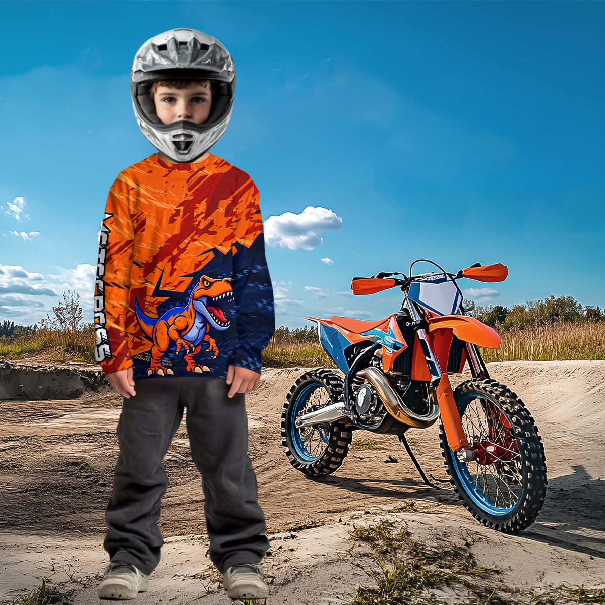 Dinosaur Motocross Jersey Custom Dirt Bike Jersey Men Kid Women Motorcycle Shirt XM381