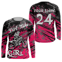 Load image into Gallery viewer, Motocross Jersey Youth Dirt Bike Pink UPF30+ Off-Road Racing Shirt Kid Girl Women XM167