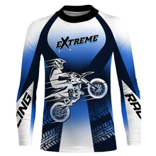 Load image into Gallery viewer, Custom Motocross Jersey UPF30+ Dirt Bike MX Racing Blue Men Women Kid Off-Road Motorcycle Shirt XM115