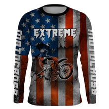 Load image into Gallery viewer, Motocross Jersey UPF30+ American Flag Dirt Bike Racing Adult&amp;Kid Extreme Off-Road Shirt XM62
