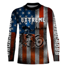Load image into Gallery viewer, Motocross Jersey UPF30+ American Flag Dirt Bike Racing Adult&amp;Kid Extreme Off-Road Shirt XM62