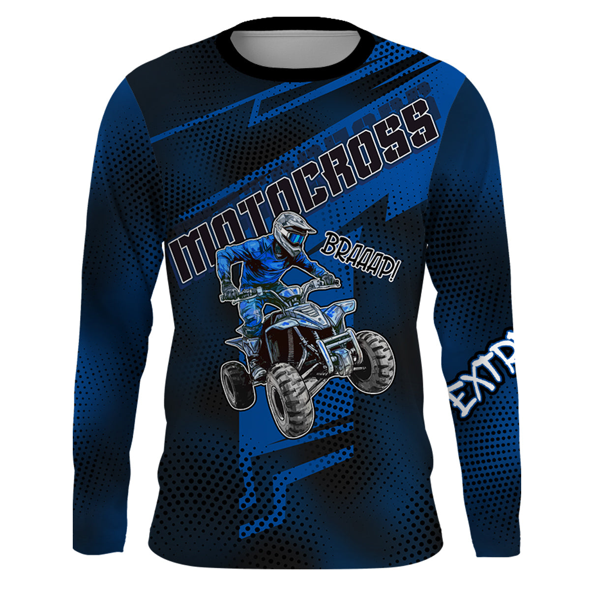 ATV Motocross Jersey Blue Upf30+ Quad Bike ATV Racing Jersey Men Women Kid ATV Shirt MX44