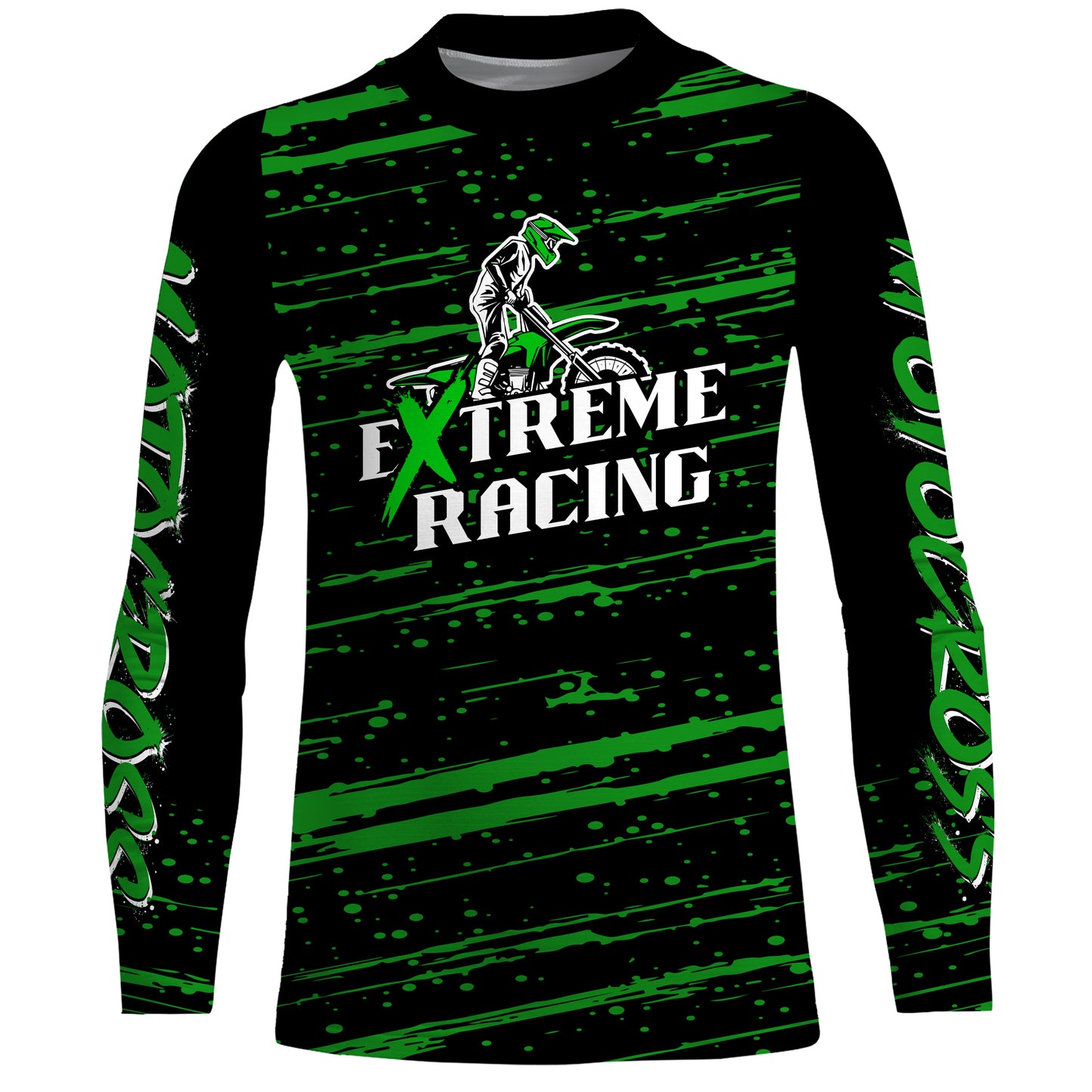 Motocross Racing Jersey Green Upf30+ Dirt Bike Off-road MX Shirt Men Kid Women XM186