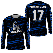Load image into Gallery viewer, Motocross Racing Jersey Blue Upf30+ Dirt Bike Off-road MX Shirt Men Kid Women XM186