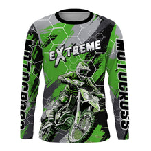 Load image into Gallery viewer, Motocross Racing Jersey Green UPF30+ Youth Dirt Bike Shirt Motorcycle Men MX Off-Road XM140