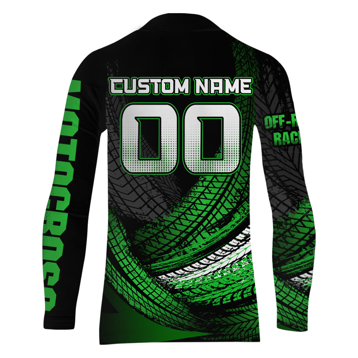 Dirt Bike Jersey Youth Men Kid UPF30+ Motocross Riding Shirt Green Motorcycle Jersey XM222