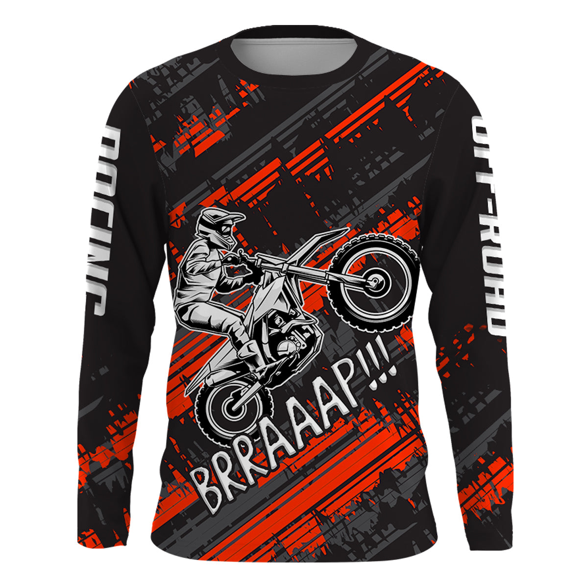 Kid Men Motocross Jersey Personalized Upf30+ Red Dirt Bike Shirt MX Racing Jersey XM231
