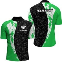 Load image into Gallery viewer, Green 8 Ball Billiard Shirts for Men Billiard Team Shirts Billiard League for Polo &amp; 1/4 Zipper NNT84