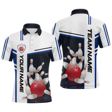 Load image into Gallery viewer, Bowling Jersey for Men Custom Bowling Team Shirts with Name Bowling League Polo &amp; 1/4 Zip HNT30