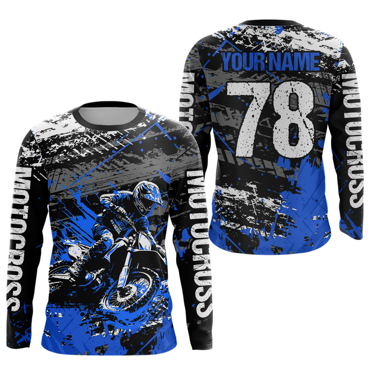 Blue Youth Motorcycle Shirt Motocross Jersey Custom Dirt Bike Jersey Kid Men Women DNT54