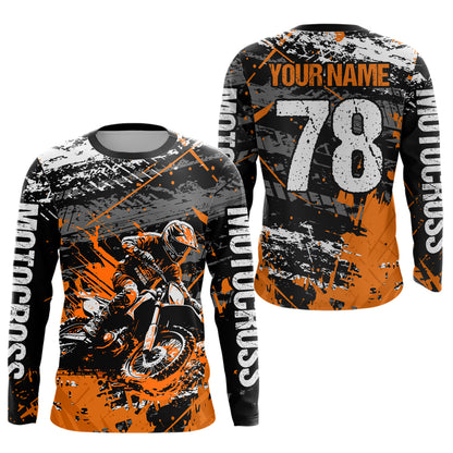 Orange Youth Motorcycle Shirt Motocross Jersey Custom Dirt Bike Jersey Kid Men Women DNT54