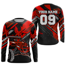 Load image into Gallery viewer, Custom Red UTV Motocross Racing Shirt Kid Men Women UTV Off-Road Shirts UPF30+ DNT25