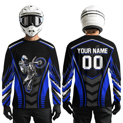 Blue Youth Dirt Bike Jersey MX Off-Road Motocross Shirt Racing Shirt Kid Men Women DNT55