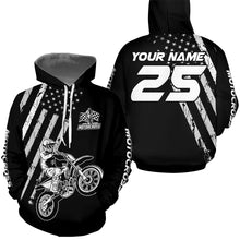 Load image into Gallery viewer, Custom Dirt Bike Jersey Patriotic Motocross Jersey Upf30+ Mens Women Motocross Shirt| CTP12