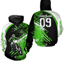Load image into Gallery viewer, Adult&amp;Kid Custom Motocross Jersey Green UPF30+ MX Racing Biker Off-road Dirt Bike Racewear| CTP31