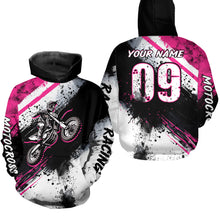 Load image into Gallery viewer, Adult&amp;Kid pink custom dirt bike jersey Motocross jersey upf30+ mens women Motocross Shirt| CTP02