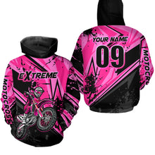 Load image into Gallery viewer, Custom Dirt Bike Jersey Pink Motocross Jersey Upf30+ Mens Women Extreme Racing Shirt| CTP29