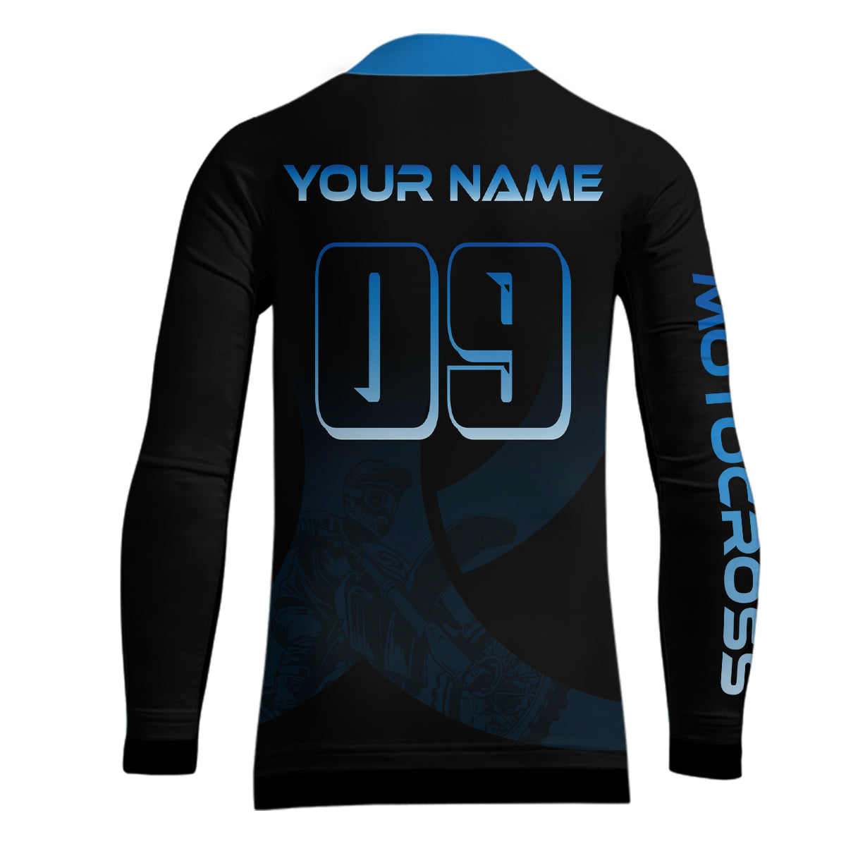 Custom Blue Dirt Bike Jersey Motocross Jersey Upf30+ Mens Women Off-Road Shirt| CTP85