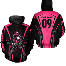 Load image into Gallery viewer, Custom Motocross Jersey Pink UPF30+ Dirt Bike Shirt MX Racing Racewear Adult&amp;Kid| CTP50