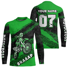 Load image into Gallery viewer, Custom Motocross Jersey Green Mens Women Upf30+ Dirt Bike Jersey Racing Shirt| CTP09