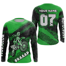 Load image into Gallery viewer, Custom Motocross Jersey Green Mens Women Upf30+ Dirt Bike Jersey Racing Shirt| CTP09