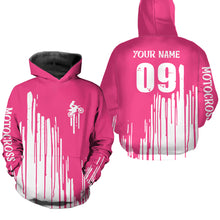 Load image into Gallery viewer, Adult&amp;Kid pink custom dirt bike jersey Motocross jersey upf30+ mens women Motocross Shirt| CTP06