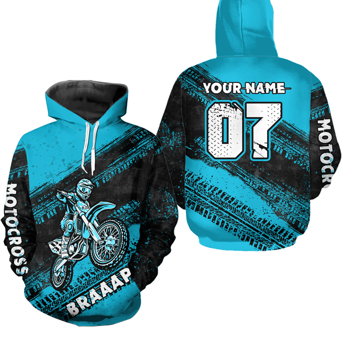 Custom Motocross Jersey Turquoise Mens Women Upf30+ Dirt Bike Jersey Racing Shirt| CTP09
