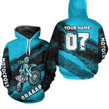 Load image into Gallery viewer, Custom Motocross Jersey Turquoise Mens Women Upf30+ Dirt Bike Jersey Racing Shirt| CTP09