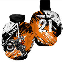 Load image into Gallery viewer, Adult&amp;Kid orange custom dirt bike jersey Motocross jersey mens women braaap motocross shirt| CTP07