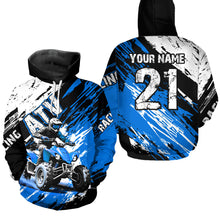 Load image into Gallery viewer, Blue Atv Motocross Hoodie Custom Off-Road Quad Bike Hoodies For Men Women Kid Youth NHN006