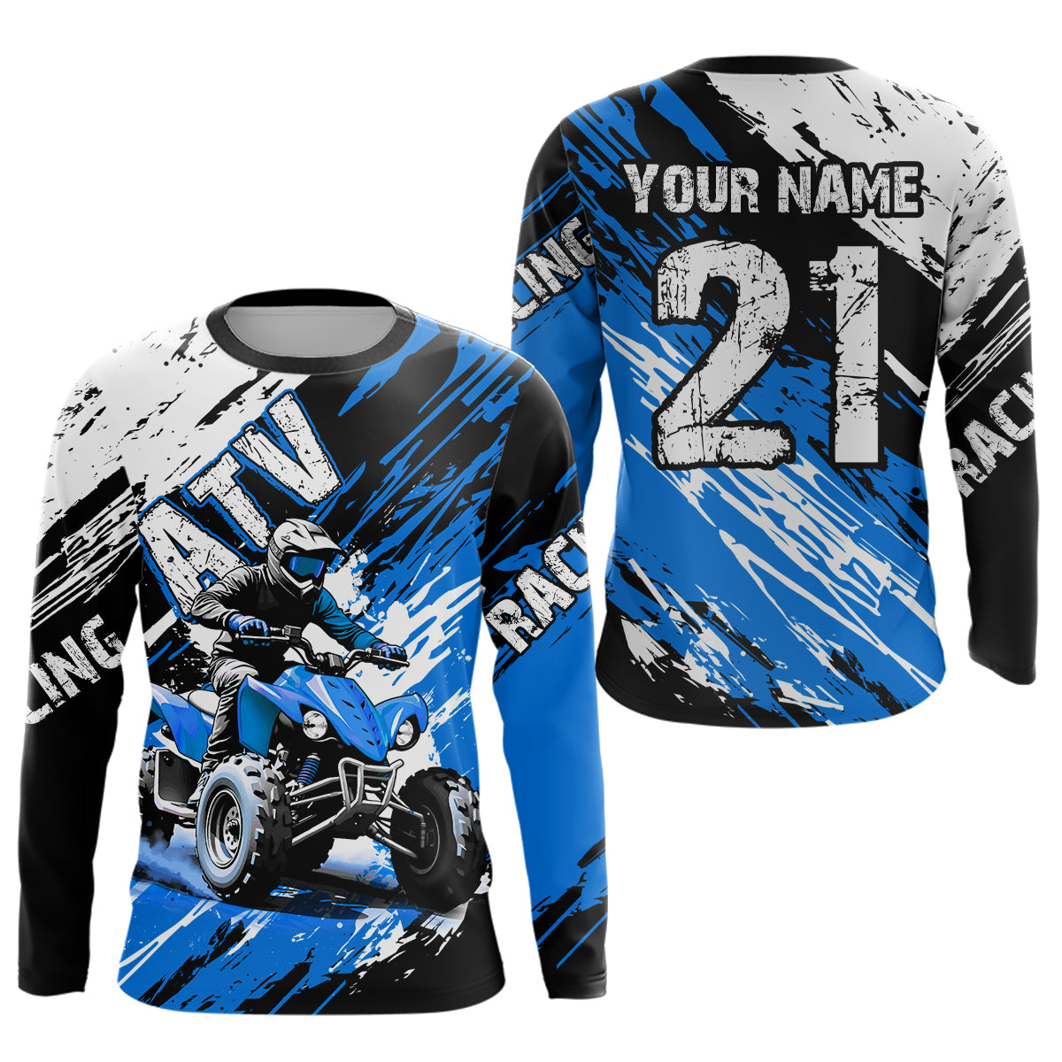 Blue Atv Motocross Jersey Custom Off-Road Quad Bike Shirt For Men Women Kid Youth Mx Dirt Bike NHN006