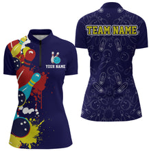 Load image into Gallery viewer, Bowling Jersey Men And Women Custom Bowling Shirts Colorful Unisex Polo Bowling Team Shirt CP19