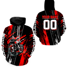 Load image into Gallery viewer, Adult&amp;Kid Red Dirt Bike Jersey Motocross Jersey Upf30+ Custom Mens Women Off-Road Jersey| CTP05
