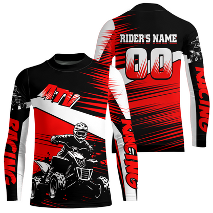 Custom Red ATV Motocross Jersey for Adult Kids Youth Quad Dirt Bike Racing Shirt For Men Women NHN001